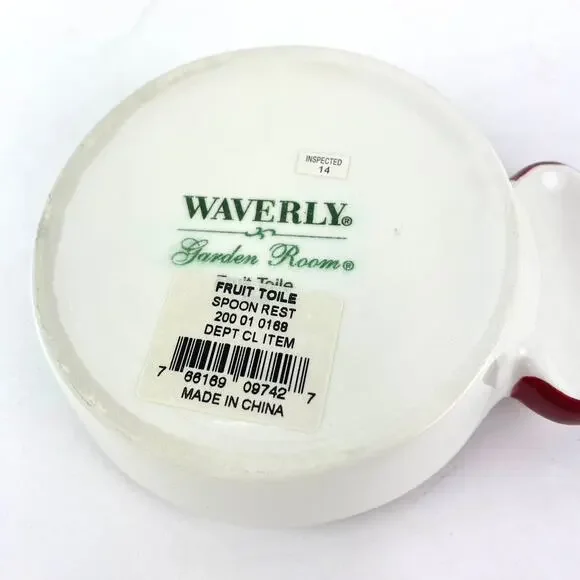 Waverly Garden Room Fruit Toile Ceramic Spoon Rest